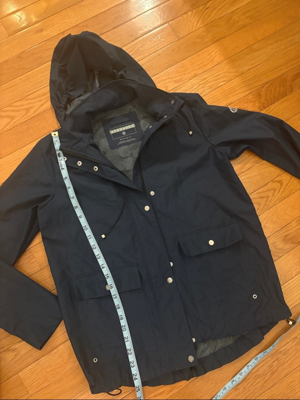 Bernardo Navy Hooded Utility Jacket - Picture 10 of 12